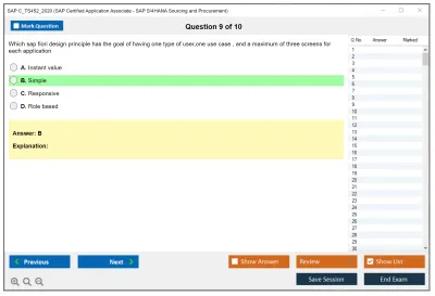 SAP C_TS452_2020 SAP Certified Application Associate - SAP S/4HANA Sourcing and Procurement Practice test exam simulator test engine exam Prep practice test questions answers Image 9
