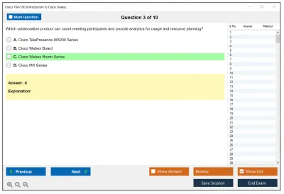 Cisco 700-150 Introduction to Cisco Sales Practice test exam simulator test engine exam Prep practice test questions answers Image 3