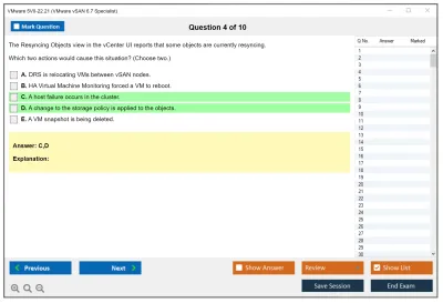 VMware 5V0-22.21 VMware vSAN 6.7 Specialist Practice test exam simulator test engine exam Prep practice test questions answers Image 4