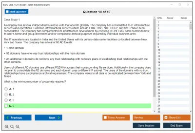 EMC DEE-1421 Expert - Isilon Solutions Exam Practice test exam simulator test engine exam Prep practice test questions answers Image 10