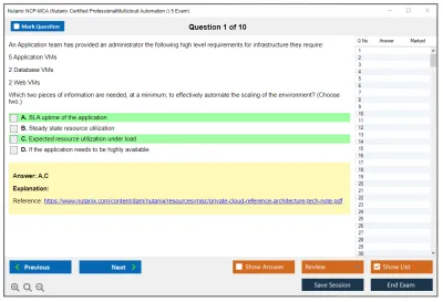 Nutanix NCP-MCA Nutanix Certified Professional - Multicloud Automation (NCP-MCA) v6 Exam Practice test exam simulator test engine exam Prep practice test questions answers Image 1