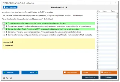 HP HPE2-W02 Selling Aruba Products and Solutions Practice test exam simulator test engine exam Prep practice test questions answers Image 4
