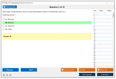 HP HPE6-A70 Aruba Certified Mobility Associate Exam Practice test exam simulator test engine exam Prep practice test questions answers Image 3