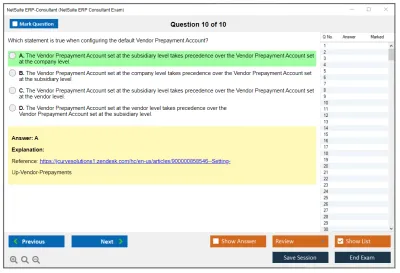 NetSuite ERP-Consultant NetSuite ERP Consultant Exam Practice test exam simulator test engine exam Prep practice test questions answers Image 10