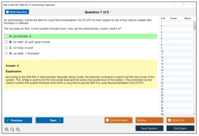 IBM S1000-007 IBM AIX v7 Administrator Specialty Practice test exam simulator test engine exam Prep practice test questions answers Image 7