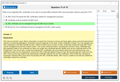 IBM C1000-142 IBM Cloud Advocate v2 Practice test exam simulator test engine exam Prep practice test questions answers Image 15