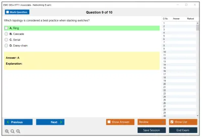 EMC DEA-5TT1 Associate - Networking Exam Practice test exam simulator test engine exam Prep practice test questions answers Image 9