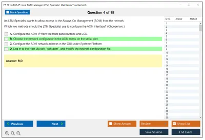 F5 301b LTM Specialist: Maintain & Troubleshoot Practice test exam simulator test engine exam Prep practice test questions answers Image 4