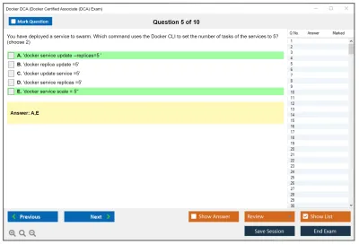 Docker DCA Docker Certified Associate (DCA) Exam Practice test exam simulator test engine exam Prep practice test questions answers Image 5