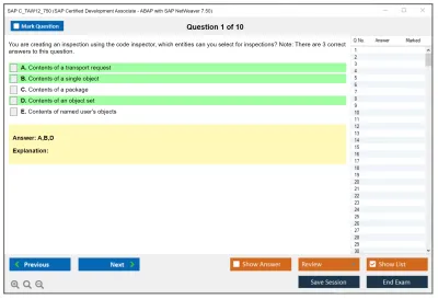 SAP C_TAW12_750 SAP Certified Associate - Developer - ABAP with SAP NetWeaver 7.50 Practice test exam simulator test engine exam Prep practice test questions answers Image 1