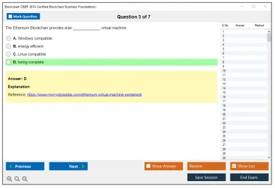 Blockchain CBBF Certified Blockchain Business Foundations Practice test exam simulator test engine exam Prep practice test questions answers Image 3