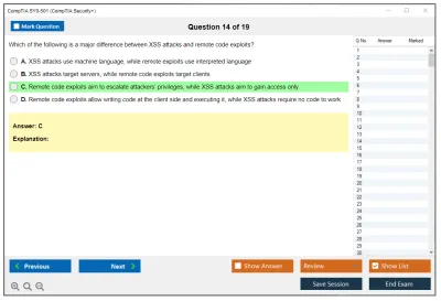 CompTIA SY0-501 CompTIA  Security+ Practice test exam simulator test engine exam Prep practice test questions answers Image 14