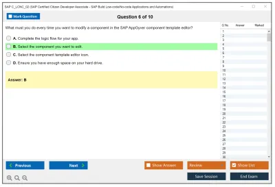 SAP C_LCNC_02 SAP Certified Citizen Developer Associate - SAP Build Low-code/No-code Applications and Automations Practice test exam simulator test engine exam Prep practice test questions answers Image 6