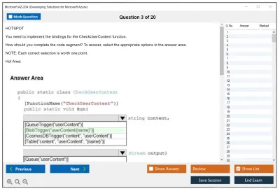 Microsoft AZ-204 Developing Solutions for Microsoft Azure Practice test exam simulator test engine exam Prep practice test questions answers Image 3