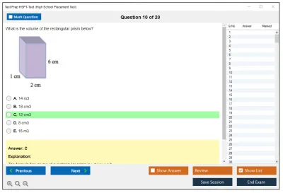 Test Prep HSPT-Test High School Placement Test Practice test exam simulator test engine exam Prep practice test questions answers Image 10