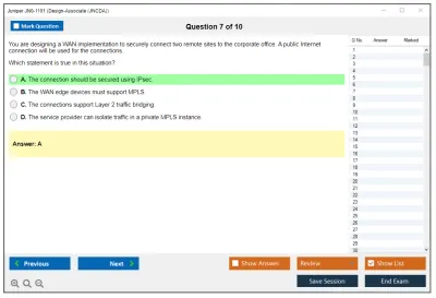 Juniper JN0-1101 Design-Associate (JNCDA) Practice test exam simulator test engine exam Prep practice test questions answers Image 7