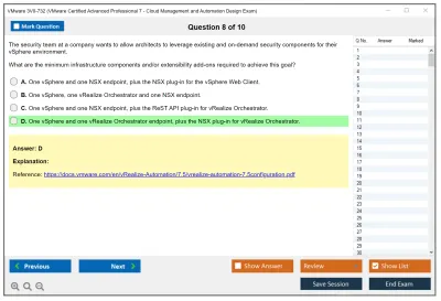 VMware 3V0-732 VMware Certified Advanced Professional 7 - Cloud Management and Automation Design Exam Practice test exam simulator test engine exam Prep practice test questions answers Image 8