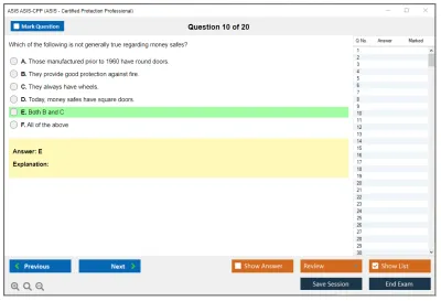 ASIS ASIS-CPP ASIS - Certified Protection Professional (CPP) Exam Practice test exam simulator test engine exam Prep practice test questions answers Image 10