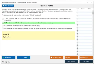 HashiCorp Terraform-Associate HashiCorp Certified: Terraform Associate Practice test exam simulator test engine exam Prep practice test questions answers Image 7