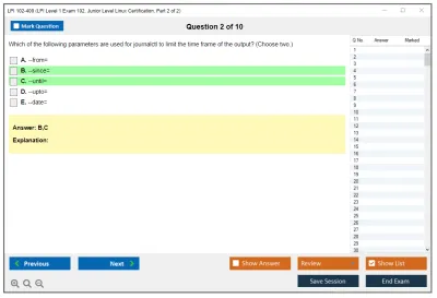 LPI 102-400 LPI Level 1 Exam 102, Junior Level Linux Certification, Part 2 of 2 Practice test exam simulator test engine exam Prep practice test questions answers Image 2
