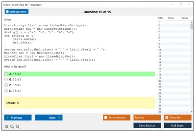 Oracle 1z0-819 Java SE 11 Developer Practice test exam simulator test engine exam Prep practice test questions answers Image 10