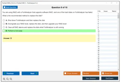 Fortinet NSE5_FAZ-6.2 Fortinet NSE 5 - FortiAnalyzer 6.2 Practice test exam simulator test engine exam Prep practice test questions answers Image 8