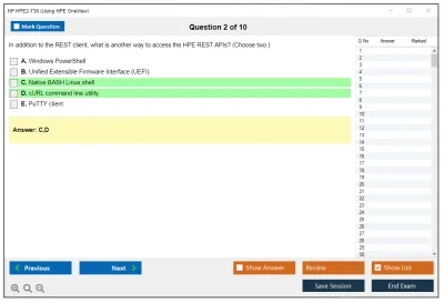 HP HPE2-T36 Using HPE OneView Practice test exam simulator test engine exam Prep practice test questions answers Image 2