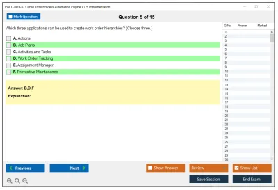 IBM C2010-571 IBM Tivoli Process Automation Engine V7.5 Implementation Practice test exam simulator test engine exam Prep practice test questions answers Image 5