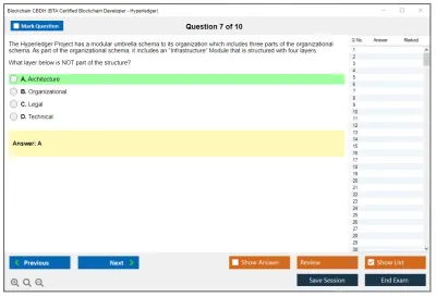 Blockchain CBDH BTA Certified Blockchain Developer – Hyperledger Practice test exam simulator test engine exam Prep practice test questions answers Image 7