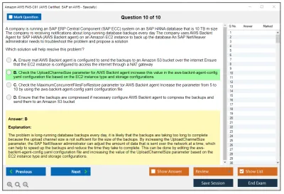 Amazon AWS PAS-C01 AWS Certified: SAP on AWS - Specialty Practice test exam simulator test engine exam Prep practice test questions answers Image 10