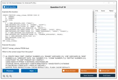 Oracle 1z0-148 Oracle Database 12c: Advanced PL/SQL Practice test exam simulator test engine exam Prep practice test questions answers Image 9