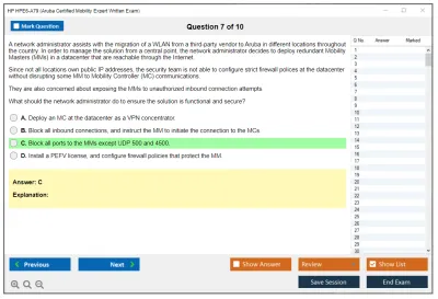 HP HPE6-A79 Aruba Certified Mobility Expert Written Exam Practice test exam simulator test engine exam Prep practice test questions answers Image 7
