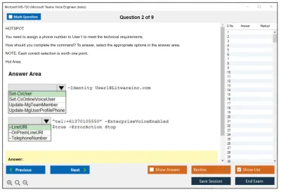 Microsoft MS-720 Microsoft Teams Voice Engineer Practice test exam simulator test engine exam Prep practice test questions answers Image 2