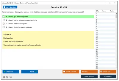 VMware 5V0-23.20 VMware vSphere with Tanzu Specialist Practice test exam simulator test engine exam Prep practice test questions answers Image 10