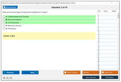 Salesforce Interaction-Studio-Accredited-Professional Salesforce Interaction Studio Accredited Professional Practice test exam simulator test engine exam Prep practice test questions answers Image 3