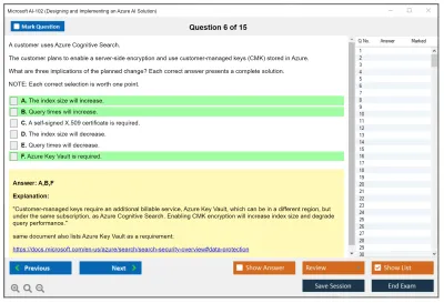 Microsoft AI-102 Designing and Implementing a Microsoft Azure AI Solution Practice test exam simulator test engine exam Prep practice test questions answers Image 6