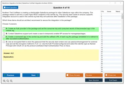 Salesforce Integration-Architect Salesforce Certified Integration Architect Practice test exam simulator test engine exam Prep practice test questions answers Image 4
