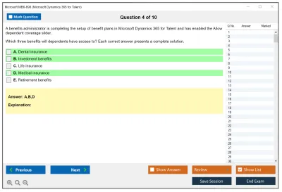 Microsoft MB6-898 Microsoft Dynamics 365 for Talent Practice test exam simulator test engine exam Prep practice test questions answers Image 4