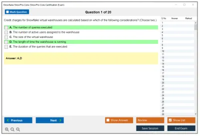 Snowflake SnowPro-Core SnowPro Core Certification Exam Practice test exam simulator test engine exam Prep practice test questions answers Image 1