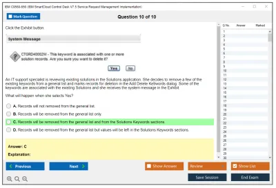IBM C9560-656 IBM SmartCloud Control Desk V7.5 Service Request Management Implementation Practice test exam simulator test engine exam Prep practice test questions answers Image 10