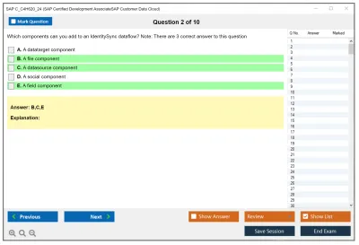 SAP C_C4H620_24 SAP Certified Development AssociateSAP Customer Data Cloud Practice test exam simulator test engine exam Prep practice test questions answers Image 2