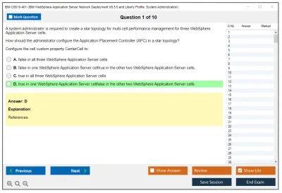 IBM C9510-401 D Application Server Network Deployment V8.5.5 and Liberty Profile System Administration Practice test exam simulator test engine exam Prep practice test questions answers Image 1