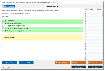 SAP C_TFIN52_67 SAP Certified Associate - Financial Accounting with SAP ERP 6.0 EhP7 Practice test exam simulator test engine exam Prep practice test questions answers Image 2