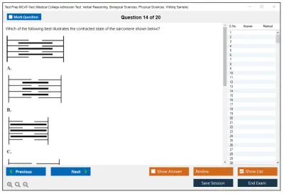 Test Prep MCAT-Test Medical College Admission Test: Verbal Reasoning, Biological Sciences, Physical Sciences, Writing Sample Practice test exam simulator test engine exam Prep practice test questions answers Image 14
