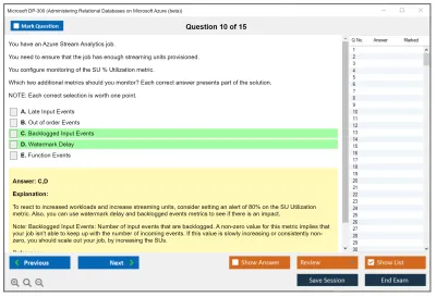 Microsoft DP-300 Administering Relational Databases on Microsoft Azure Practice test exam simulator test engine exam Prep practice test questions answers Image 10