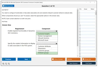 Microsoft MB-340 Microsoft Dynamics 365 Commerce Functional Consultant Practice test exam simulator test engine exam Prep practice test questions answers Image 3