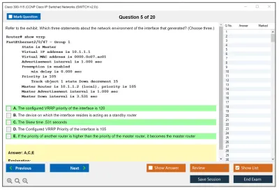 Cisco 300-115 CCNP Cisco IP Switched Networks (SWITCH v2.0) Practice test exam simulator test engine exam Prep practice test questions answers Image 5