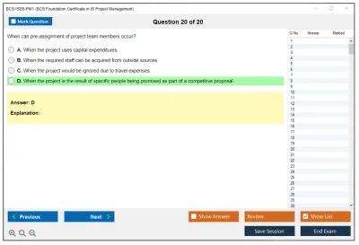 BCS ISEB-PM1 BCS Foundation Certificate in IS Project Management Practice test exam simulator test engine exam Prep practice test questions answers Image 20