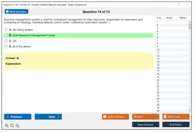 Huawei H11-851 HCNA-VC (Huawei Certified Network Associate - Video Conference) Practice test exam simulator test engine exam Prep practice test questions answers Image 14
