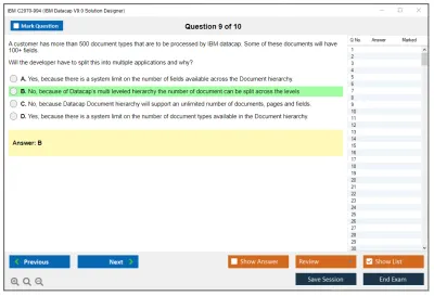 IBM C2070-994 IBM Datacap V9.0 Solution Designer Practice test exam simulator test engine exam Prep practice test questions answers Image 9